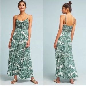 Brisbane Green Maxi Dress by Moulinette Soeurs for Anthropologie, Women’s XS